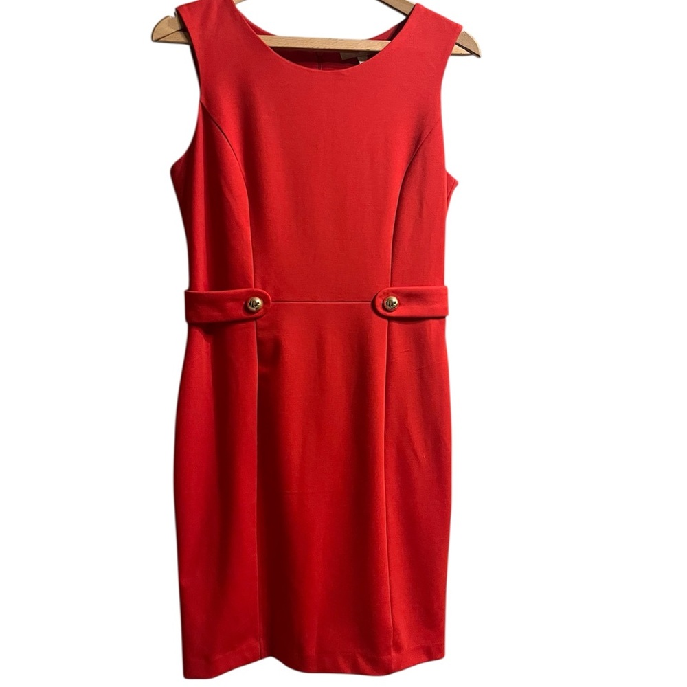 Elegant Banana Republic Red Sleeveless Dress